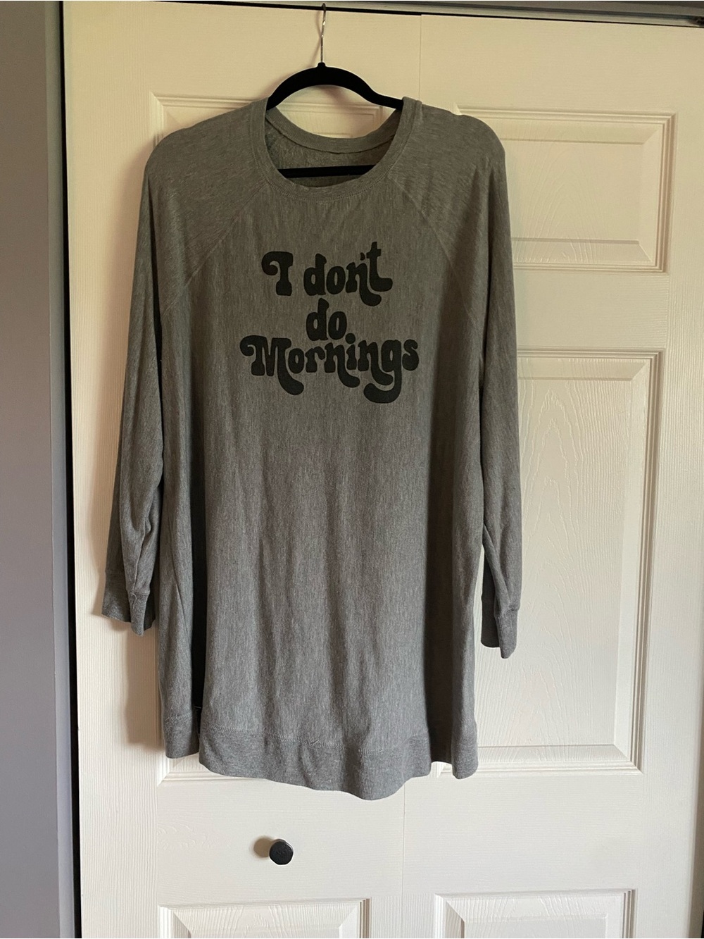 Torrid I Don't Do Mornings Graphic Tunic - Gray